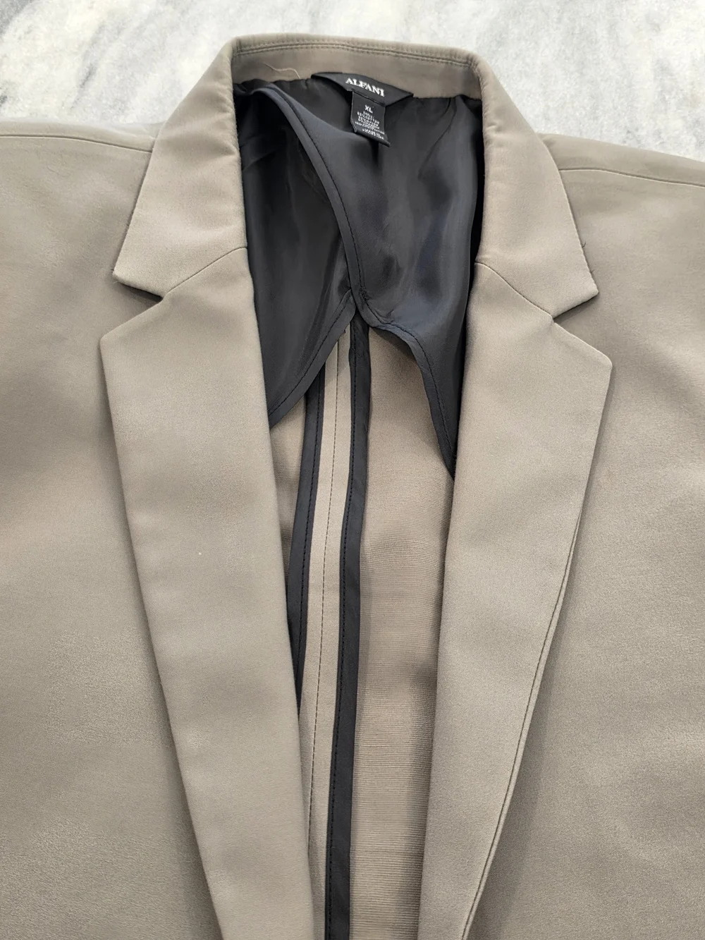 XL Men's Alfani Casual Blazer Khaki Tan Cotton Blend 2 Button Sport Coat 44-46
